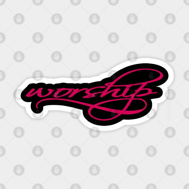 Worship by Lifeline Apparel Sticker by Lifeline/BoneheadZ Apparel